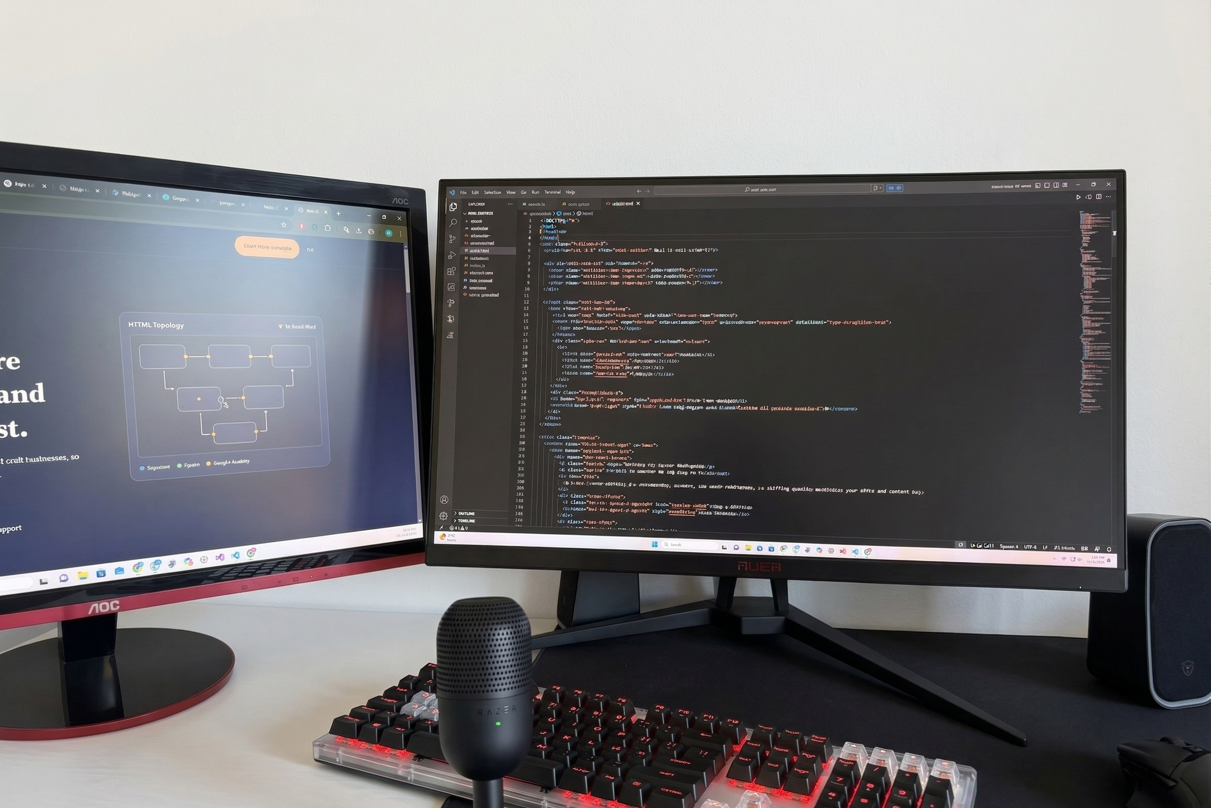 Founder of Jaex discussing the website plan with a client